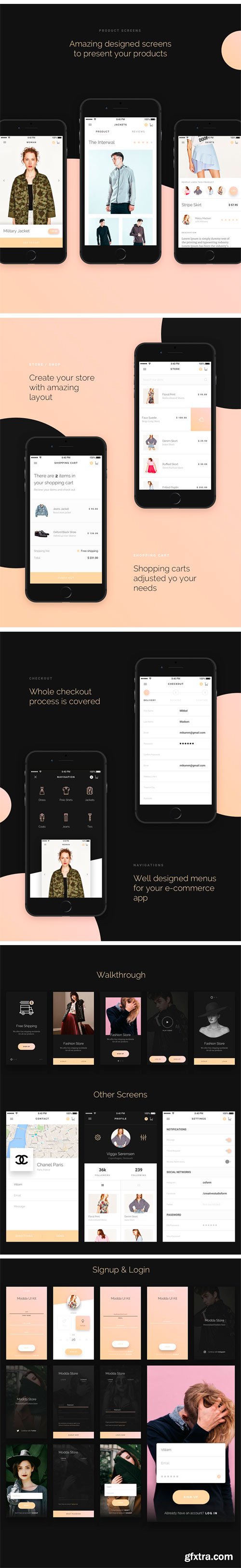 CM 1624640 - Modda - E-Commerce Mobile UI Kit