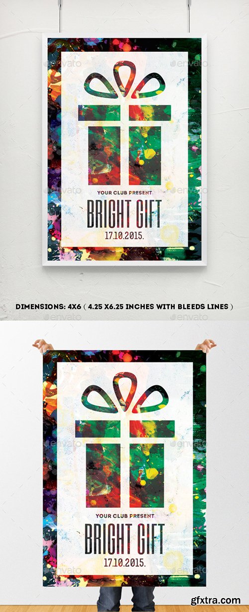 Graphicriver Bright Gift Poster Template 12091718