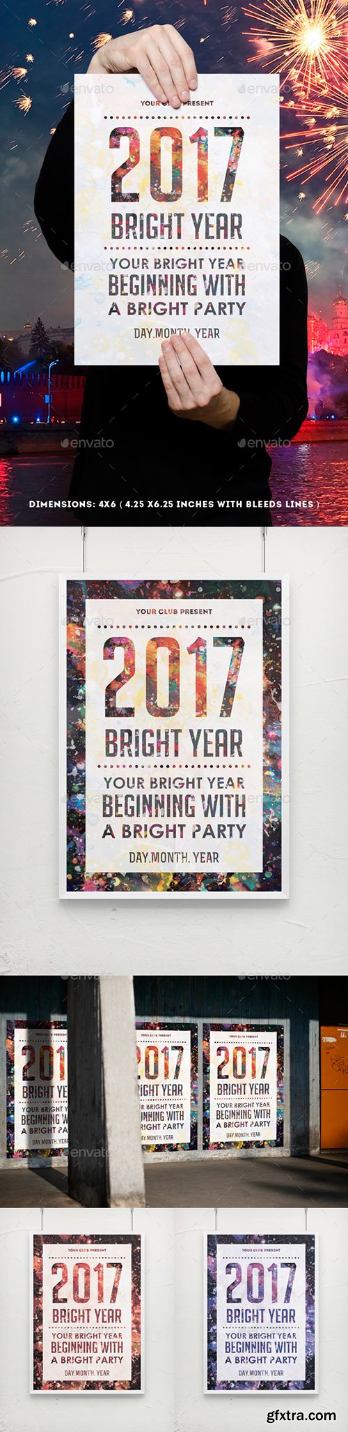 Graphicriver Bright Year Party Poster Flyer Template 13398471