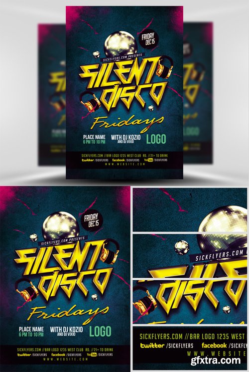 Silent Disco Flyer Template V2