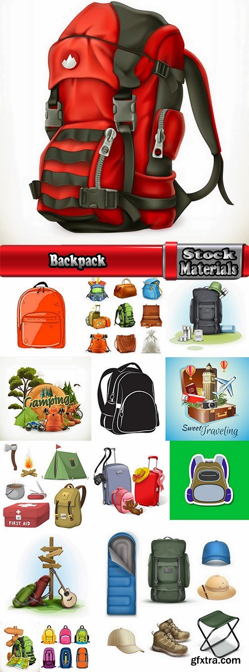 Backpack luggage suitcase travel bag 15 EPS