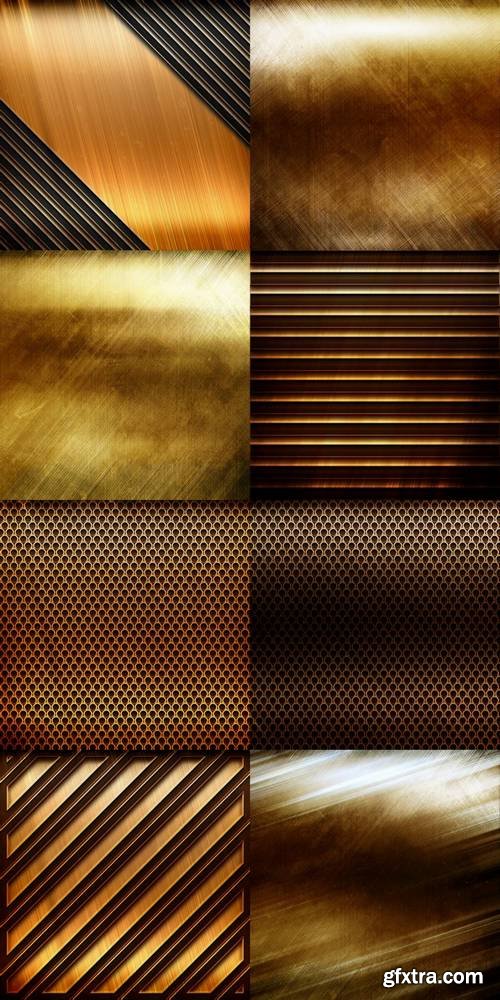 Golden Metal Background for Industrial or Technology Design