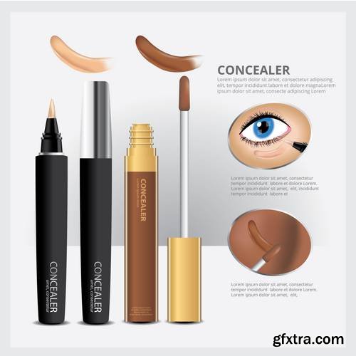 Concealer Cosmetic Package with Face Makeup