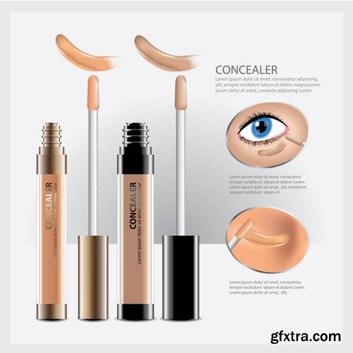 Concealer Cosmetic Package with Face Makeup