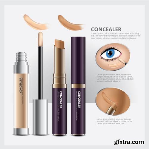 Concealer Cosmetic Package with Face Makeup