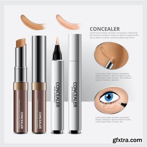 Concealer Cosmetic Package with Face Makeup