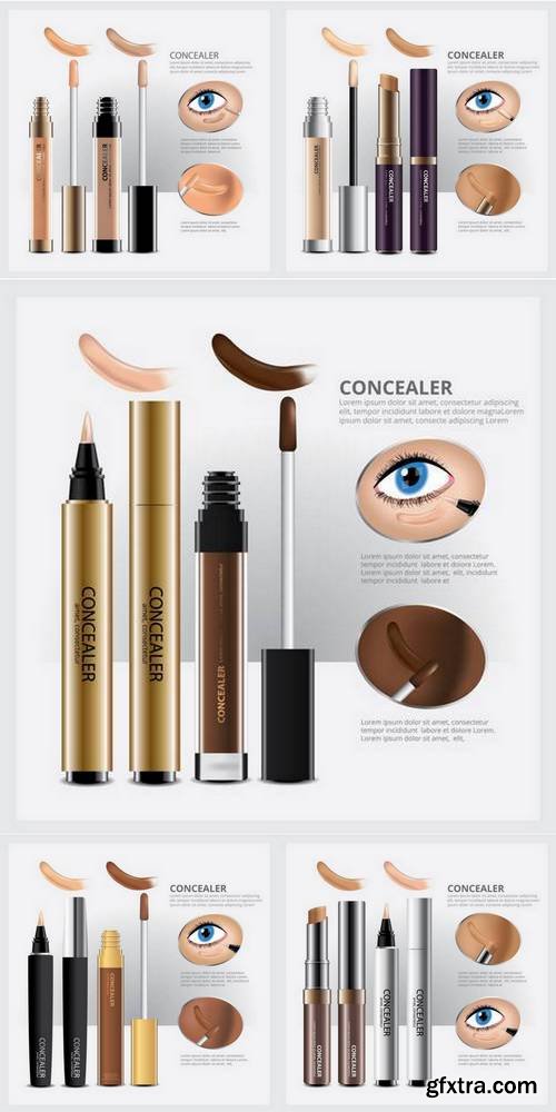 Concealer Cosmetic Package with Face Makeup