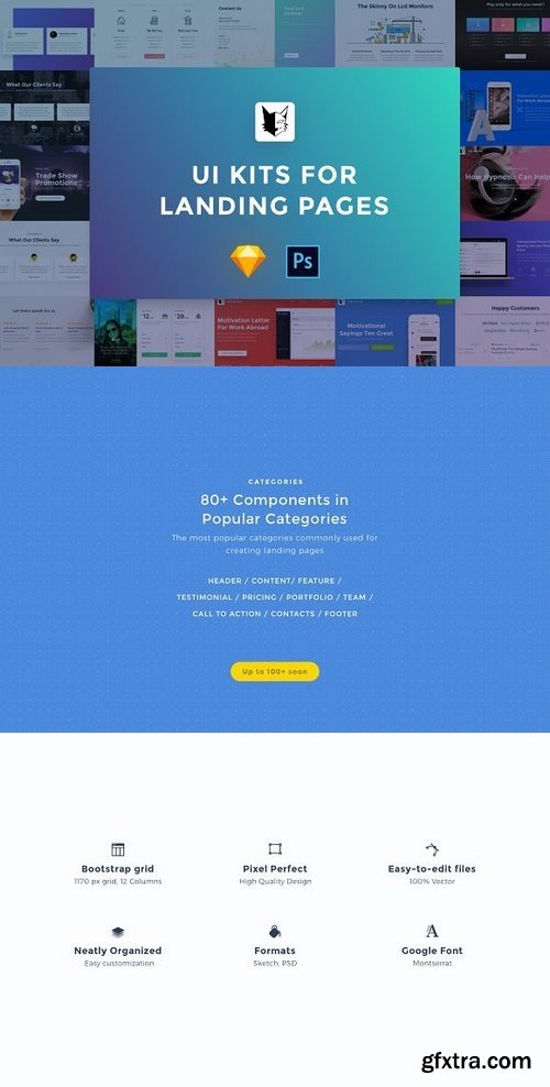 CM - UI Kits for Landing Pages 1317915