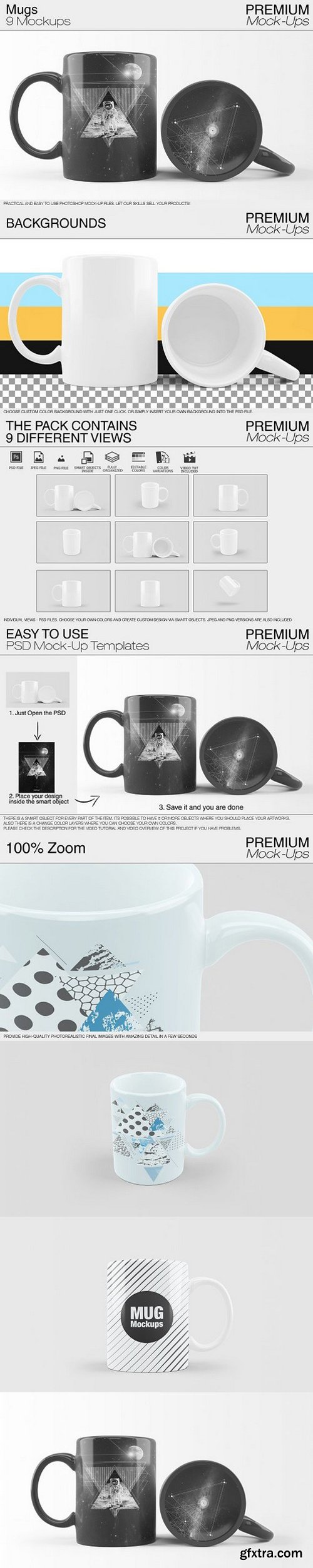 CM - Mug Mockups - 9 PSD Templates 1605832