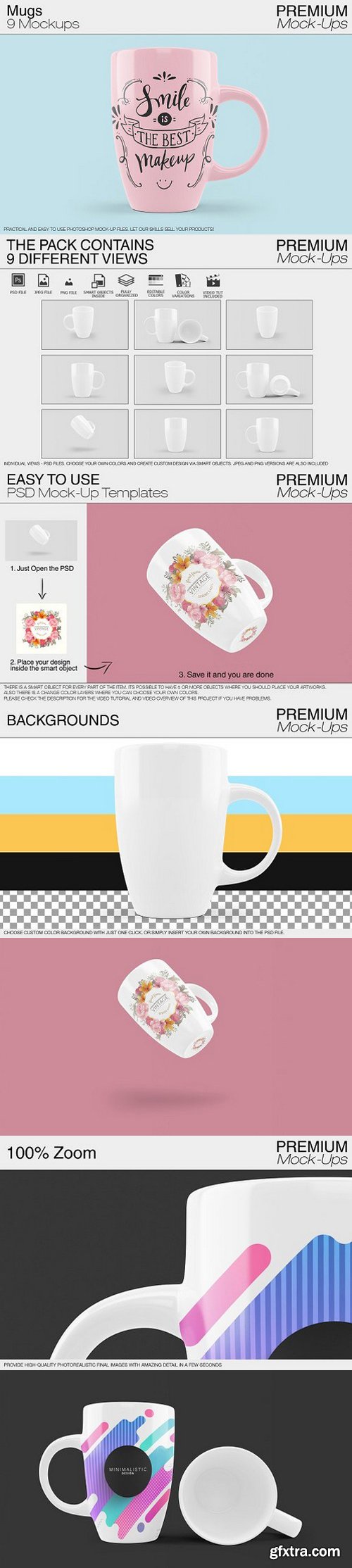 CM - Mug Mockups - 9 PSD Templates 1606024