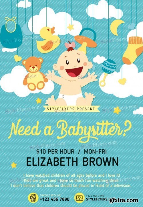 Babysitting V02 PSD Flyer Template