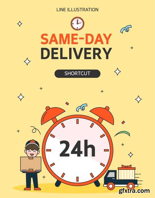 Delivery Line Illustration