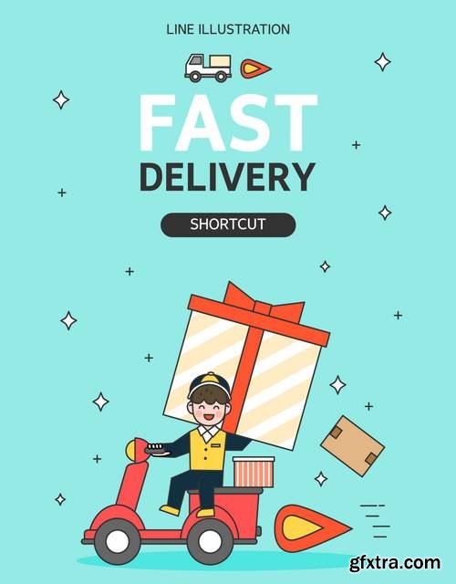 Delivery Line Illustration