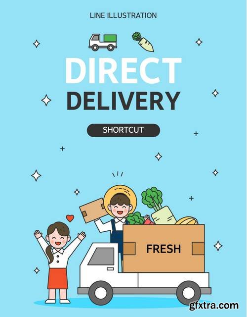 Delivery Line Illustration