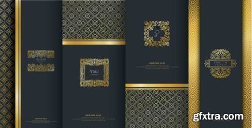 Collection of Design Elements, Labels, Icon, Frames for Packaging Design of Luxury Products