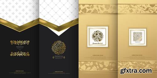 Collection of Design Elements, Labels, Icon, Frames for Packaging Design of Luxury Products