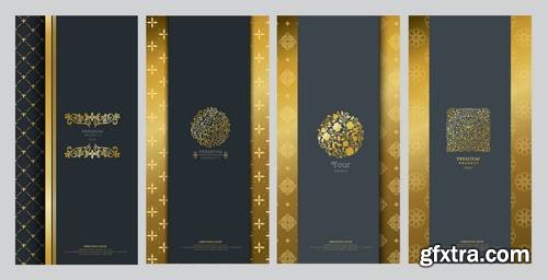 Collection of Design Elements, Labels, Icon, Frames for Packaging Design of Luxury Products