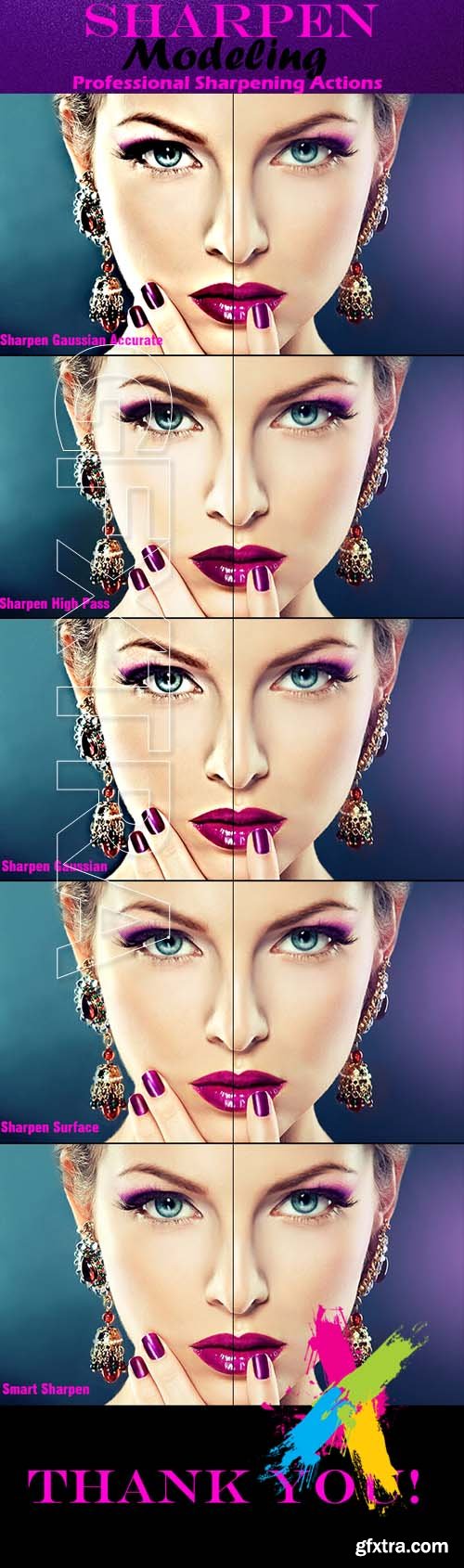 Graphicriver - 5 Sharpen Beauty PS Actions 20224446