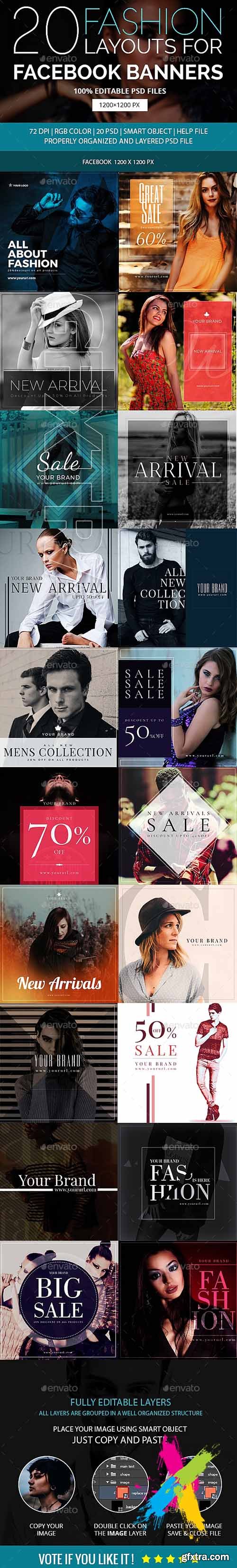 Graphicriver - 20 - Fashion Facebook Promotion Banners 20250689