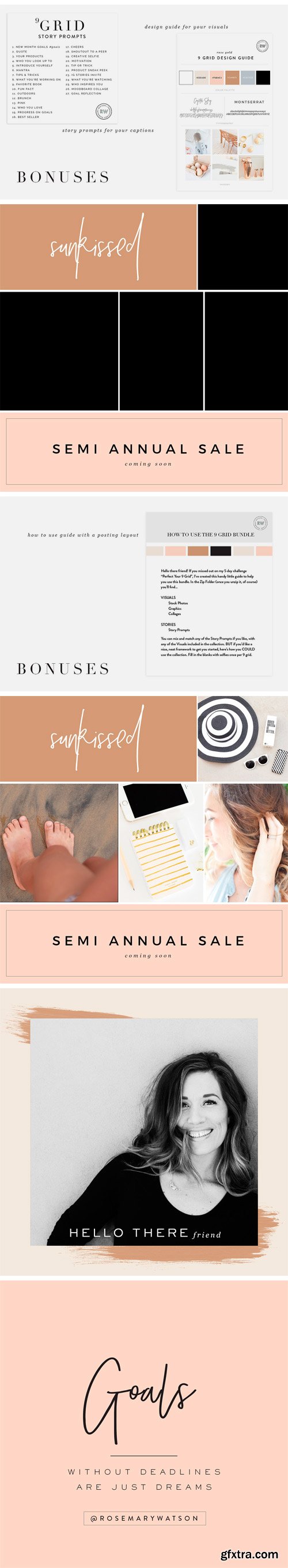 CM 1641429 - Rose Gold 9 Grid Instagram Bundle