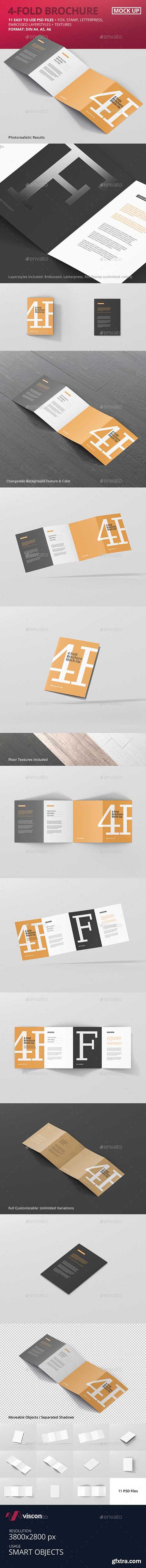 Graphicriver - 4-Fold Brochure Mockup - Din A4 A5 A6 20204788