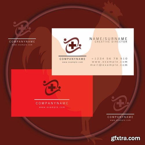 Business card with logo company visiting card invitation flyer 25 EPS