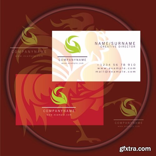 Business card with logo company visiting card invitation flyer 25 EPS