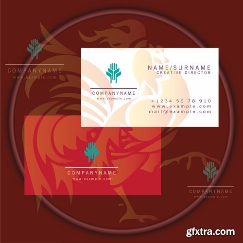 Business card with logo company visiting card invitation flyer 25 EPS