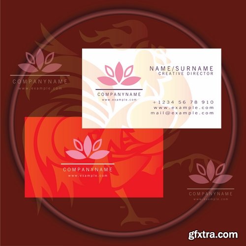 Business card with logo company visiting card invitation flyer 25 EPS