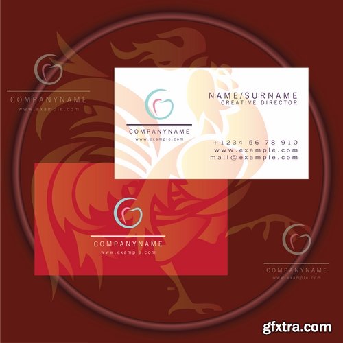 Business card with logo company visiting card invitation flyer 25 EPS