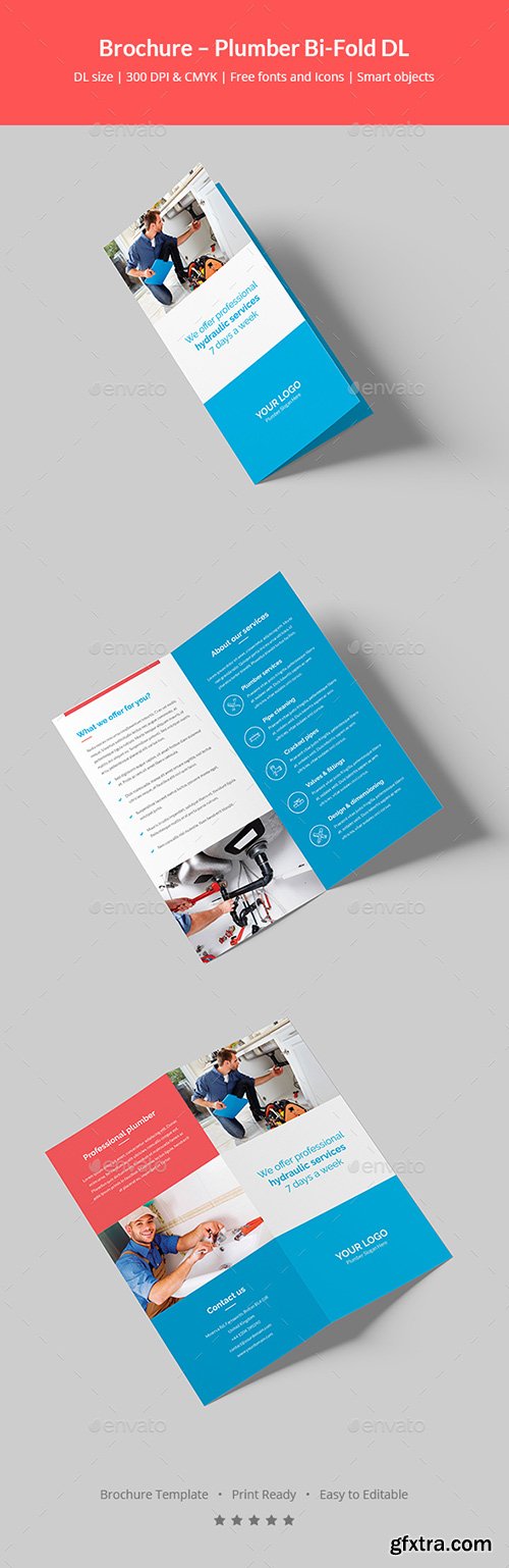 Graphicriver - Brochure – Plumber Bi-Fold DL 20275119