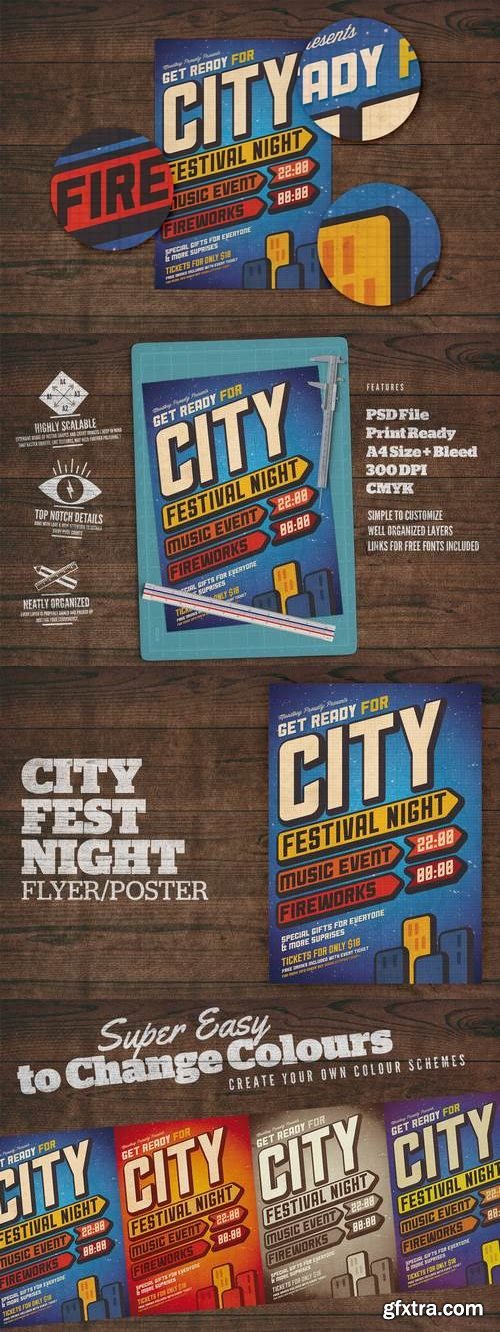 City Festival Night Poster