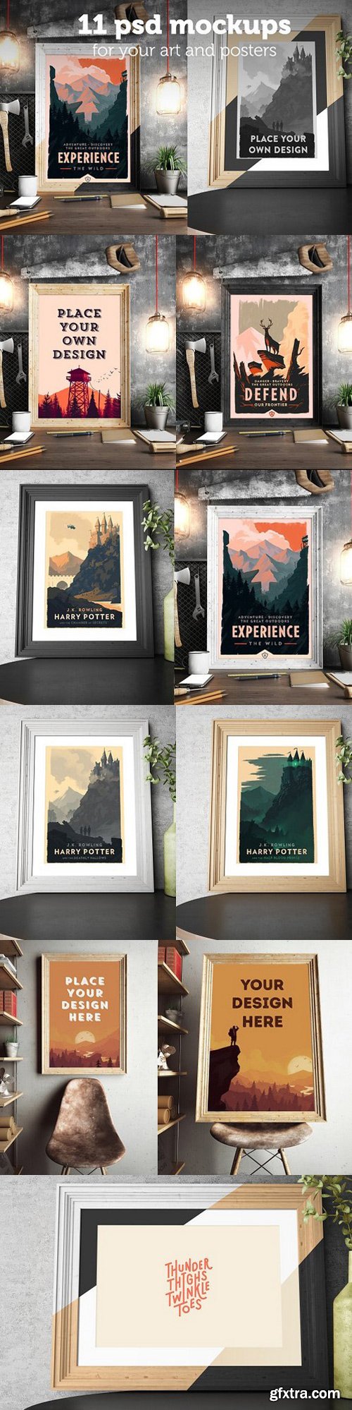 CM - Poster Frame Mockup Set 1586179