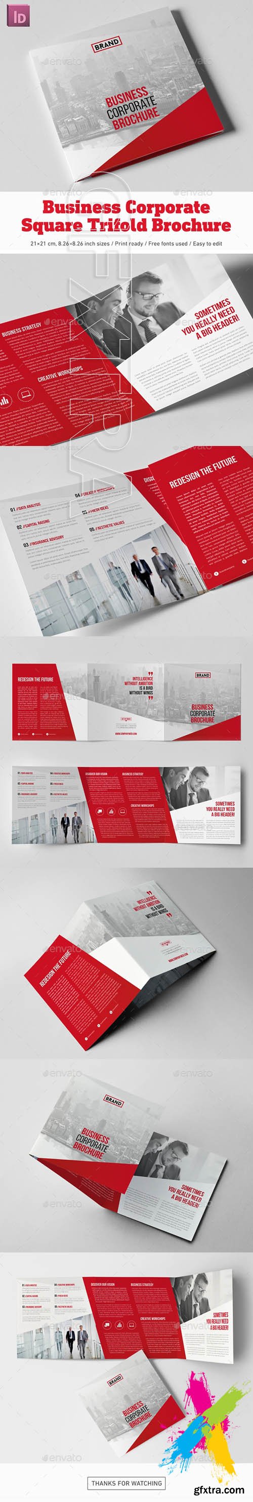 Graphicriver - Business Corporate Square Trifold Brochure 20239753