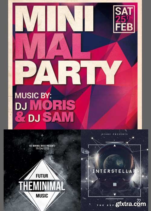 Minimal Party 3in1 V14 Flyer Template