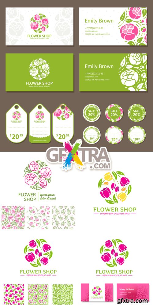 Flower Shop Templates Vector