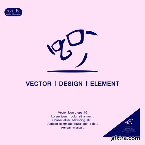 Logo icon business element advertising poster signboard 3-25 EPS