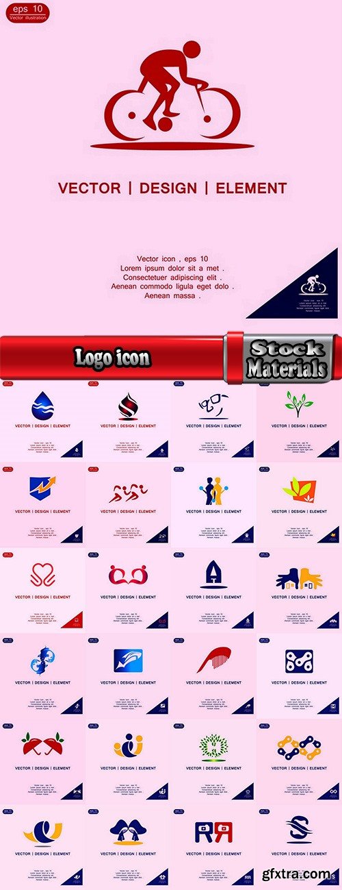 Logo icon business element advertising poster signboard 3-25 EPS