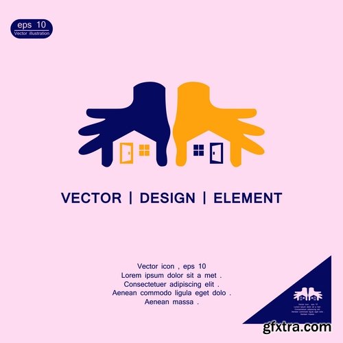 Logo icon business element advertising poster signboard 3-25 EPS