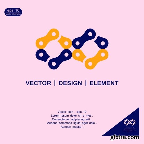 Logo icon business element advertising poster signboard 3-25 EPS