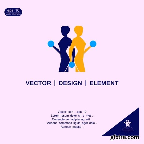 Logo icon business element advertising poster signboard 3-25 EPS