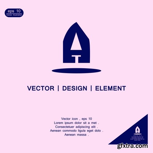 Logo icon business element advertising poster signboard 3-25 EPS