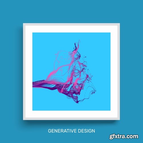 Frame picture on wall background decoration element background abstract illustration 19 EPS