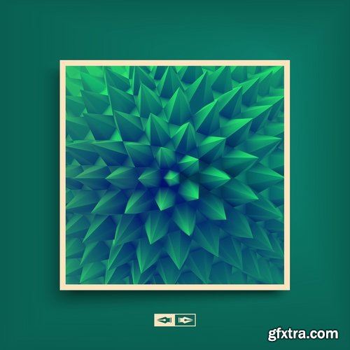 Frame picture on wall background decoration element background abstract illustration 19 EPS