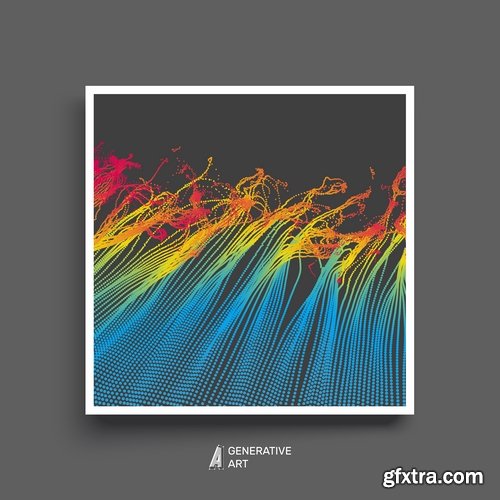 Frame picture on wall background decoration element background abstract illustration 19 EPS