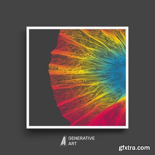 Frame picture on wall background decoration element background abstract illustration 19 EPS