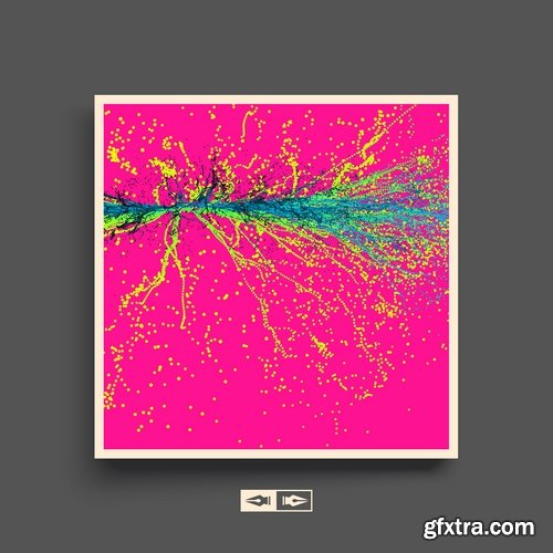 Frame picture on wall background decoration element background abstract illustration 19 EPS