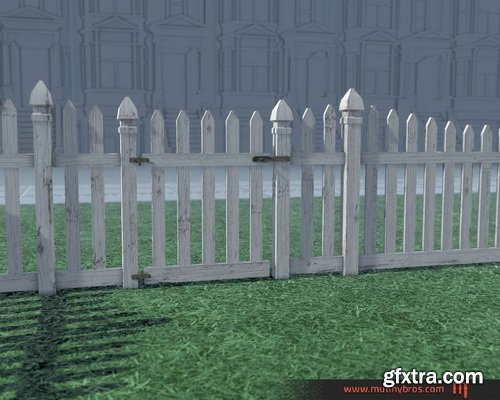 PBR Modular Fence Pack VR / AR / low-poly 3D model