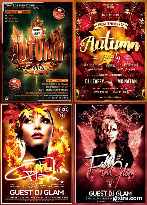 Autumn Party 3in1 V1 Flyer Template