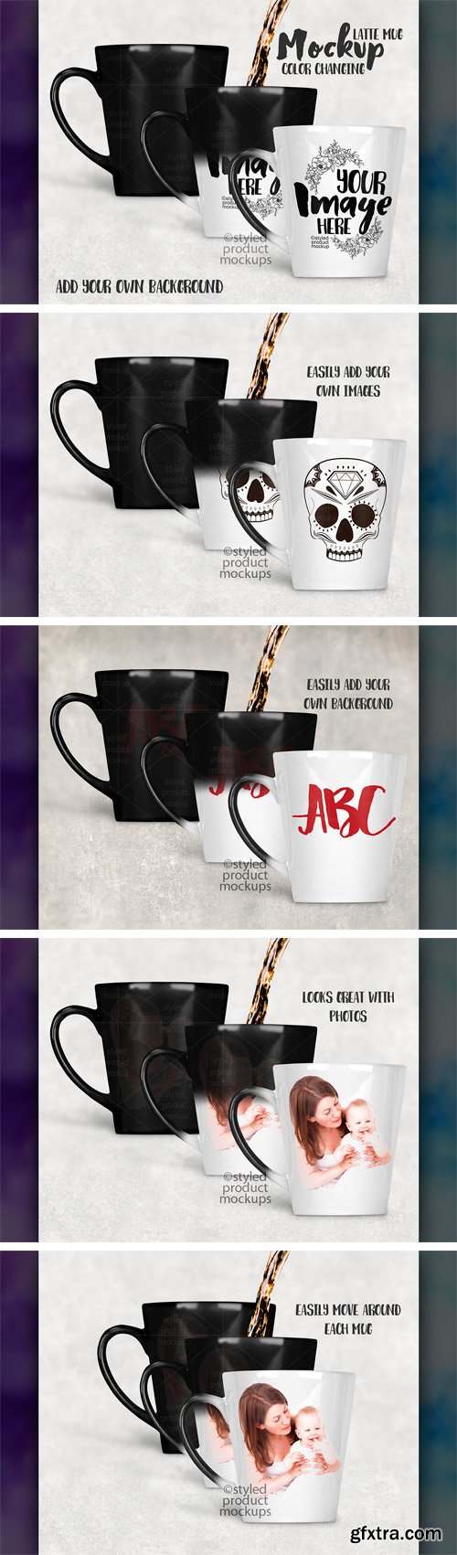 CM 1604373 - Color Changing Latte Mug Mockup 12oz